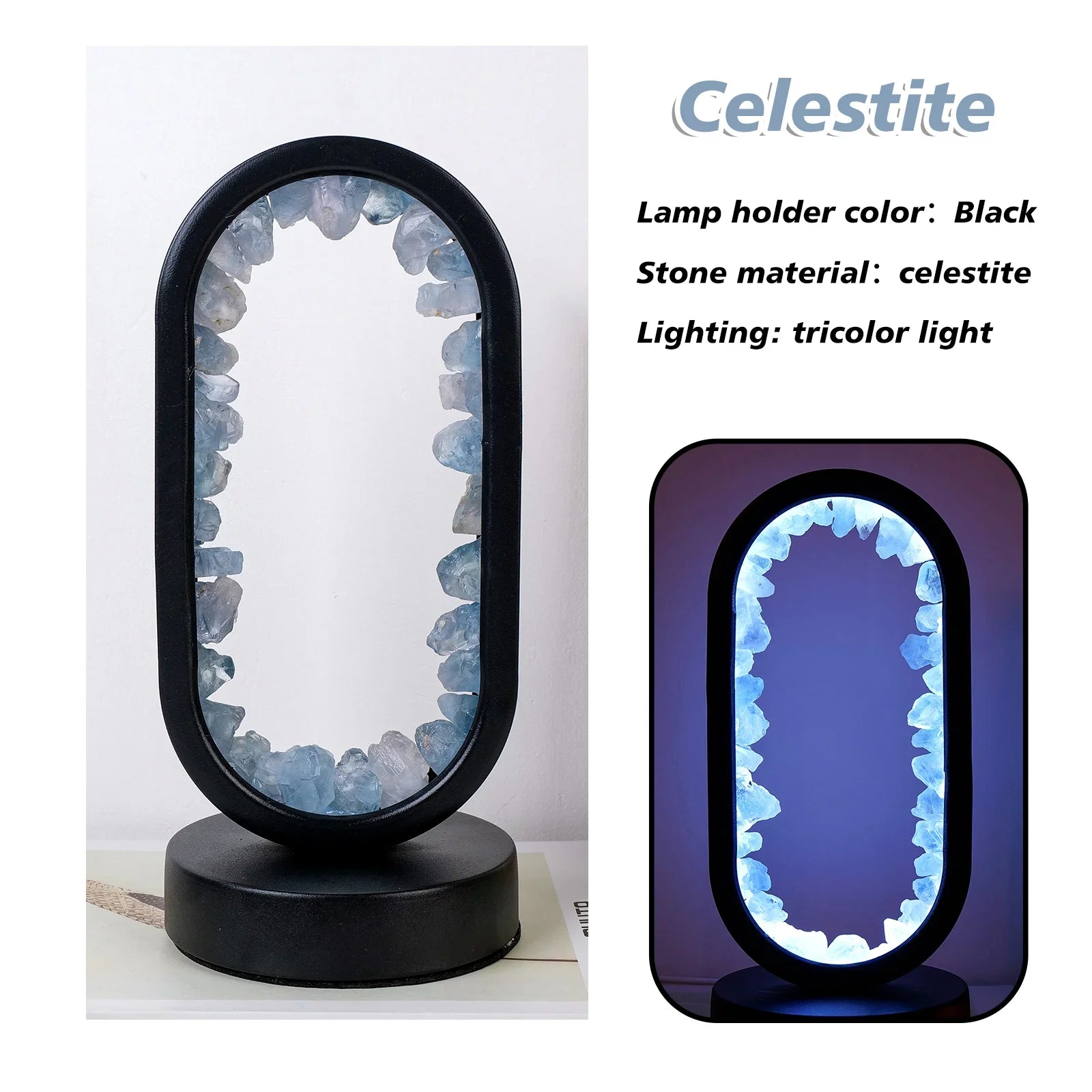 Lampe en Améthyste Fait Main - Serenith