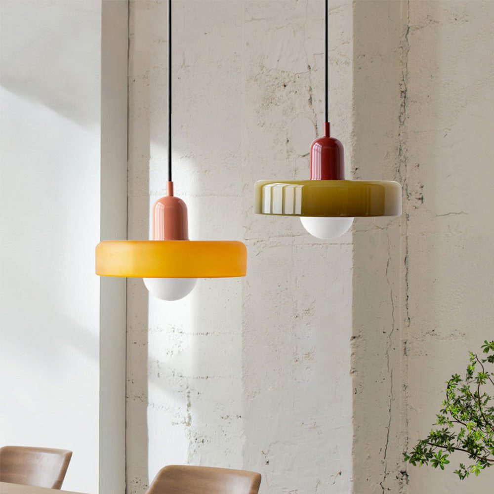 Suspension colorée au style Bauhaus - StiloGlas