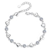 Bracelet en Argent en Forme de Cœur - Eloria