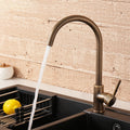 Robinet de Cuisine en Laiton Bronze Antique avec Poignée Unique
