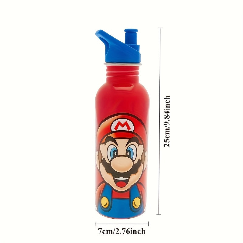 Super Mario Bouteille d'Eau - Bouteille Isotherme en Acier Inoxydable avec Bouchon pour Enfants