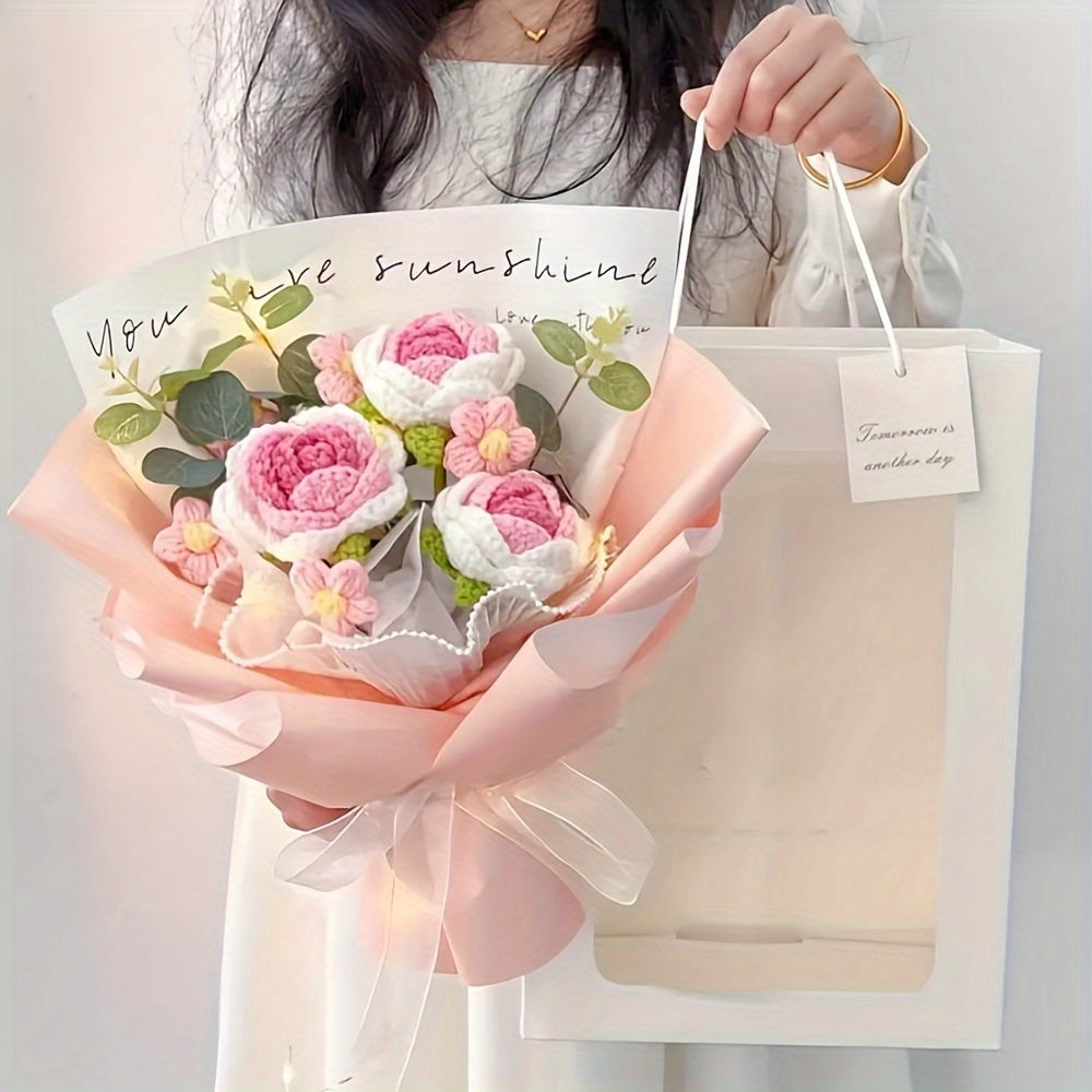 Bouquet de Fleurs au Crochet Fait Main – Le Cadeau Parfait pour la Fête des Mères