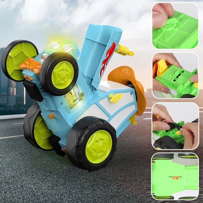 Voiture de cascade avec lumière et musique – SpinRacer