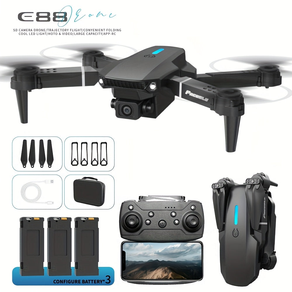 Drone E88 avec Double Caméra – Quadcopter Pliable avec Maintien de Hauteur