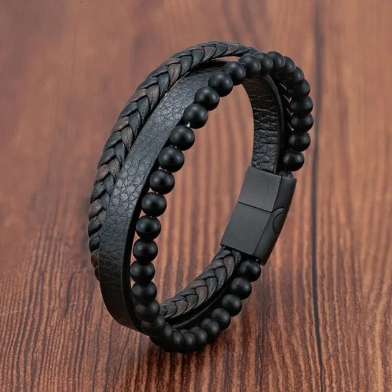 Bracelet bouclier serei | Embrassez la sérénité avec le bracelet SereneShield, composé de pierres d'hématite connues pour leurs propriétés anti-stress.