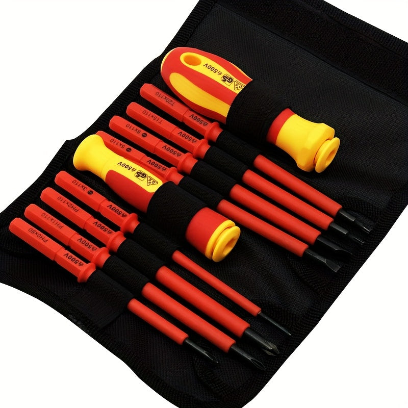 Set de Tournevis de Précision Luxe CraftMaster | Ensemble d'outils ergonomiques de 10 pièces pour des tâches domestiques et industrielles sans effort