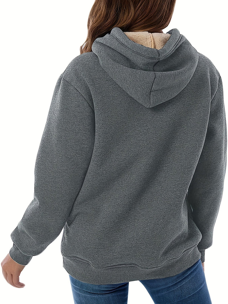 Sweat à capuche en fausse fourrure | Pull confortable et élégant pour les jours froids