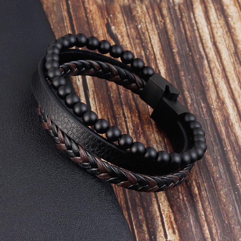 Bracelet bouclier serei | Embrassez la sérénité avec le bracelet SereneShield, composé de pierres d'hématite connues pour leurs propriétés anti-stress.