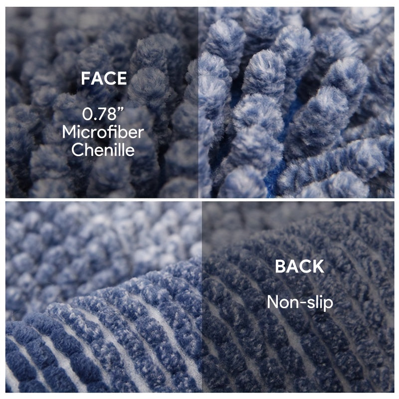 Tapis de Bain en Chenille – Luxe et Confort pour la Salle de Bain et l'Entrée