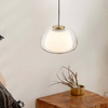 Lustre en Gelée Moderne – Abat-jour en Verre Blanc Élégant avec Longueur Suspendue Ajustable
