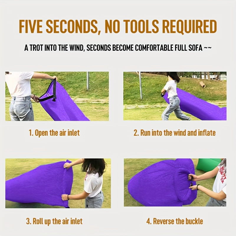 Canapé Gonflable - Léger et Confortable pour le Camping et les Aventures en Plein Air