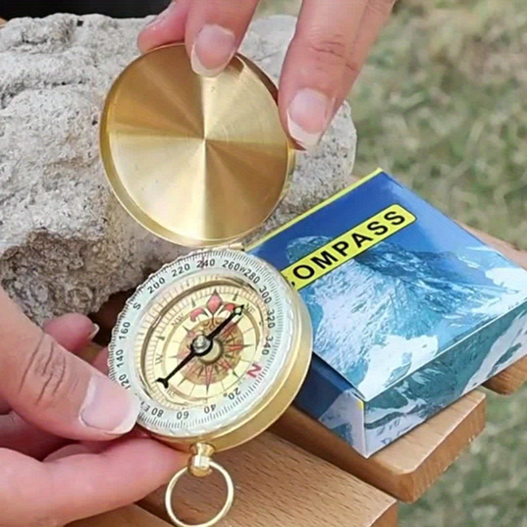 Boussole de Survie en Cuivre – Étanche et Luminescente pour Aventures Nocturnes
