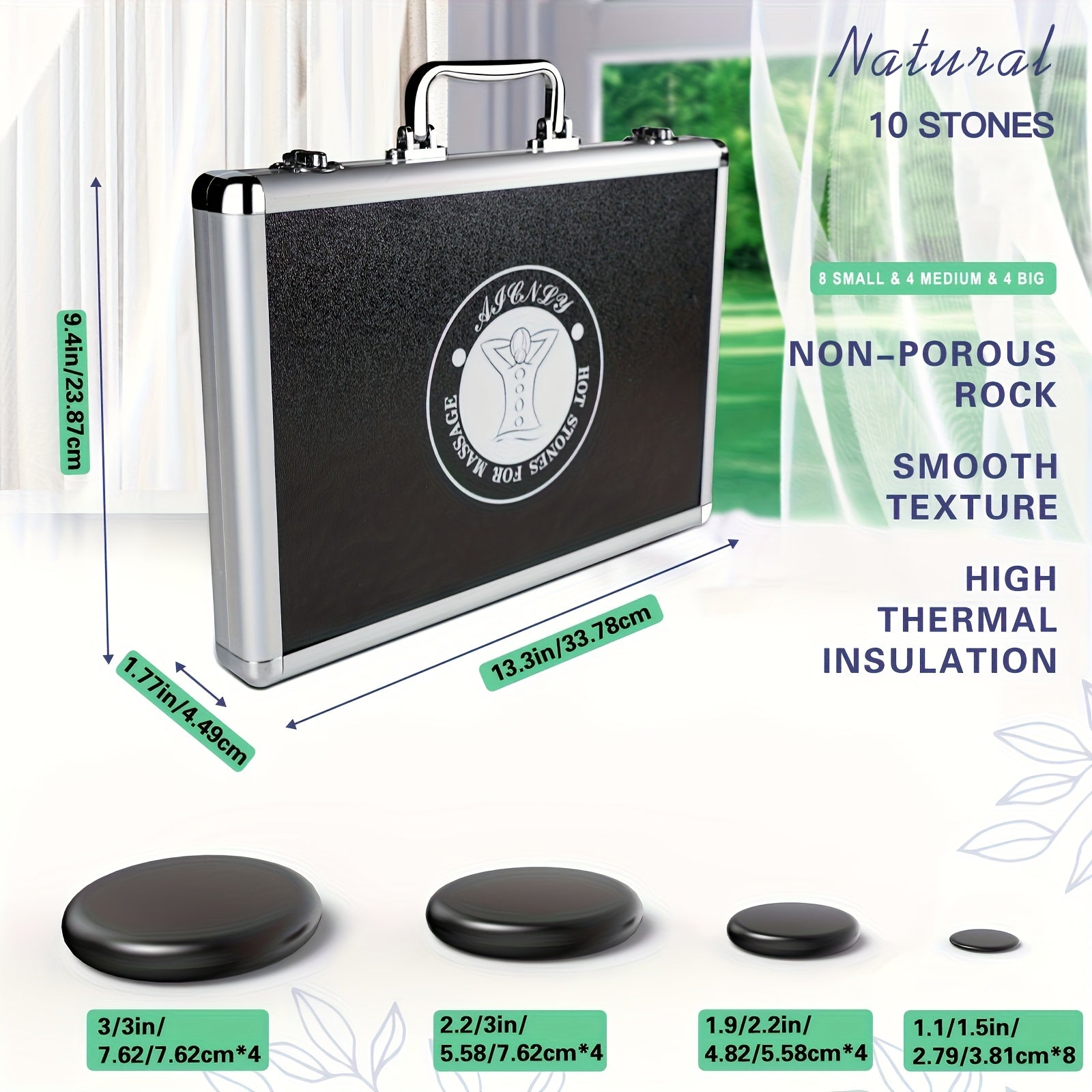 Ensemble de Massage aux Pierres Chaudes Professionnel – Complet avec Chauffage