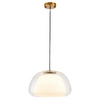 Lustre en Gelée Moderne – Abat-jour en Verre Blanc Élégant avec Longueur Suspendue Ajustable