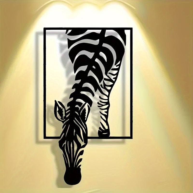 Décoration Murale Silhouette de Zèbre - Élégance Stylée pour Votre Espace