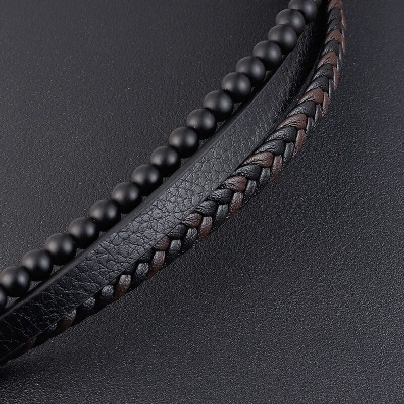 Bracelet bouclier serei | Embrassez la sérénité avec le bracelet SereneShield, composé de pierres d'hématite connues pour leurs propriétés anti-stress.