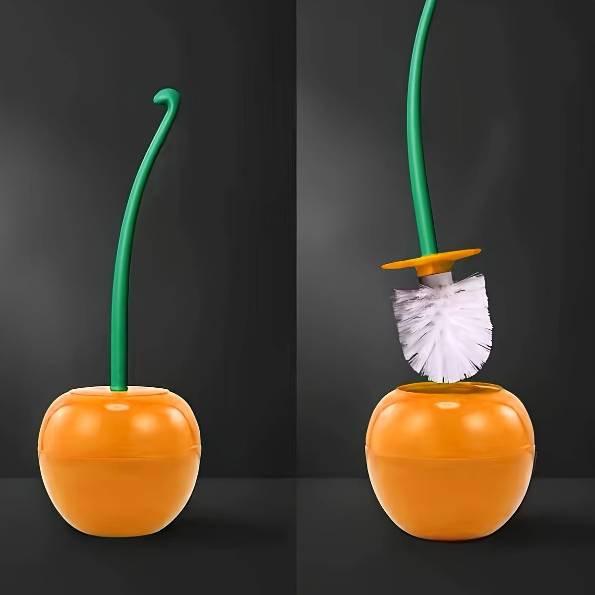 Brosse de Toilette en Forme de Cerise - Pour un Nettoyage de Salle de Bain Élégant