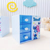 Boîte de Rangement Disney Stitch 3 Compartiments – Organisateur Multifonction pour Bureau, Bijoux et Jouets
