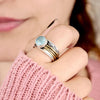 Bague Spinner en Aquamarine - Selene