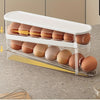 ÉléganceCulinaire Boîte de Rangement à Œufs Double Couche | Organisateur Transparent et Empilable pour Réfrigérateur, Économiseur d'Espace Pratique