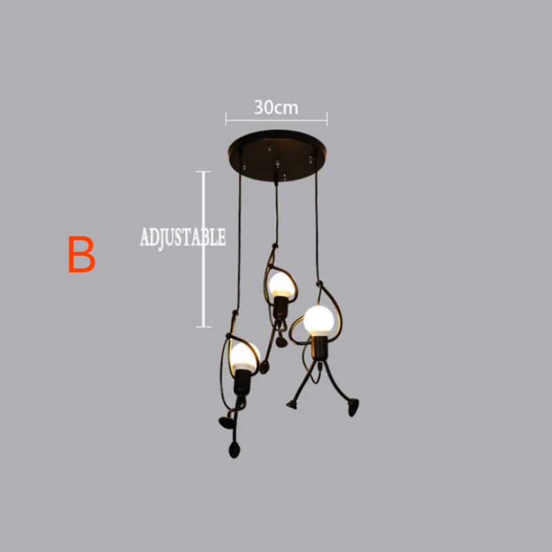 Suspension en Fer Retro Iron Man – Charme Vintage Ludique pour Intérieurs Uniques