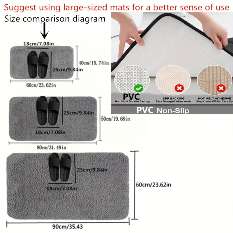 Tapis de Bain Premium Super Doux - Absorbant, Antidérapant et Confortable pour la Salle de Bain
