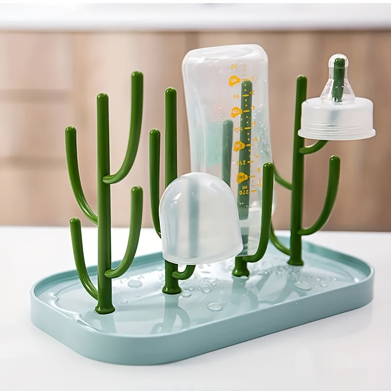 Support de Séchage en Forme de Cactus pour Biberons - Pratique et Élégant pour Accessoires de Bébé