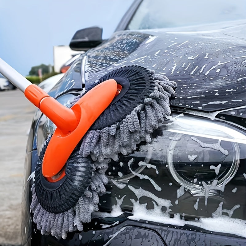 LuxeShine Brosse de Lavage de Voiture à Double Tête 360° | Nettoyage sans effort pour un fini brillant de votre véhicule
