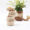 Bougeoir en Bois avec Corde en Jute – Décoration Rustique pour la Maison et le Jardin