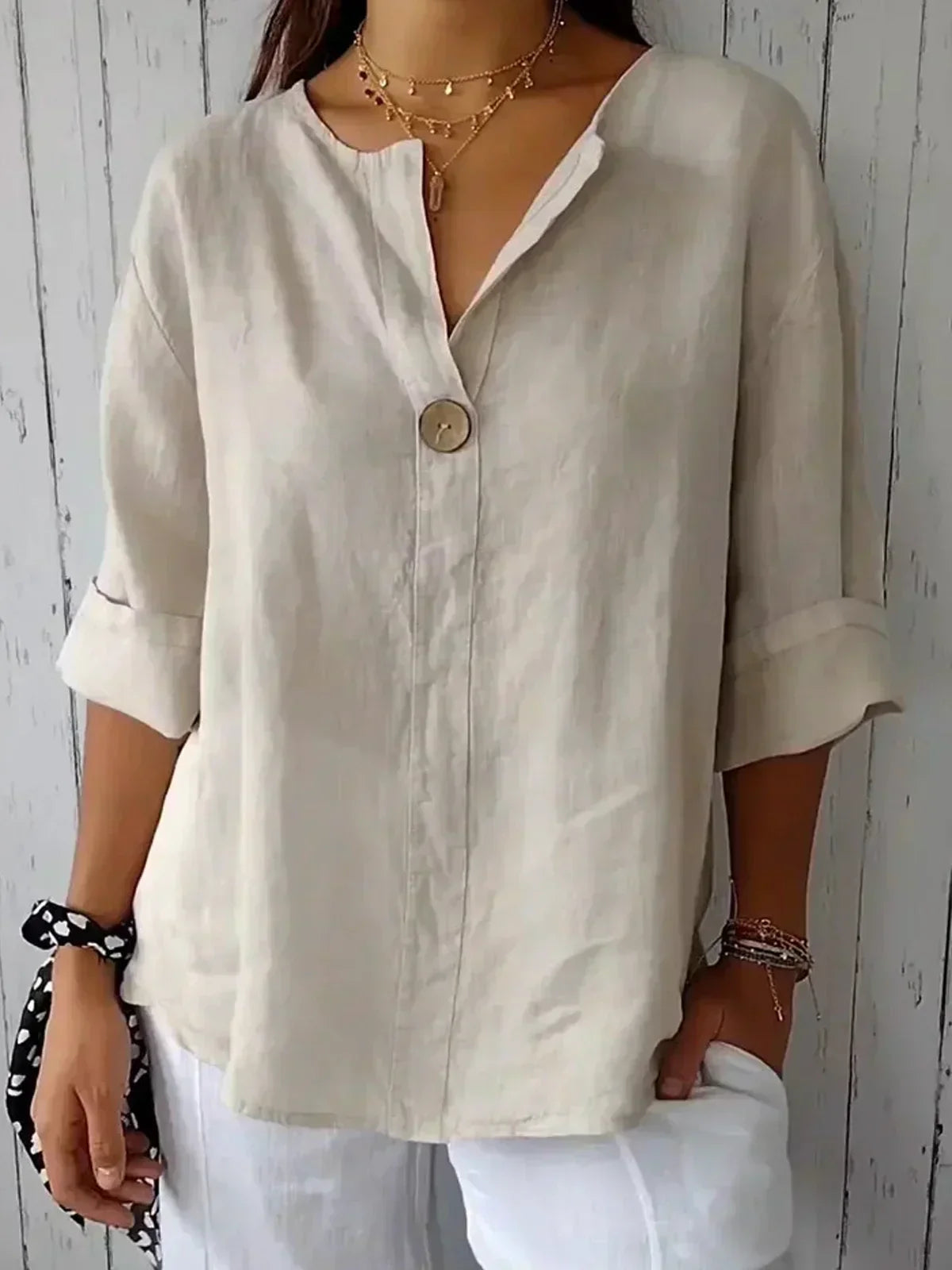 Aria | Blouse Décontractée Col V