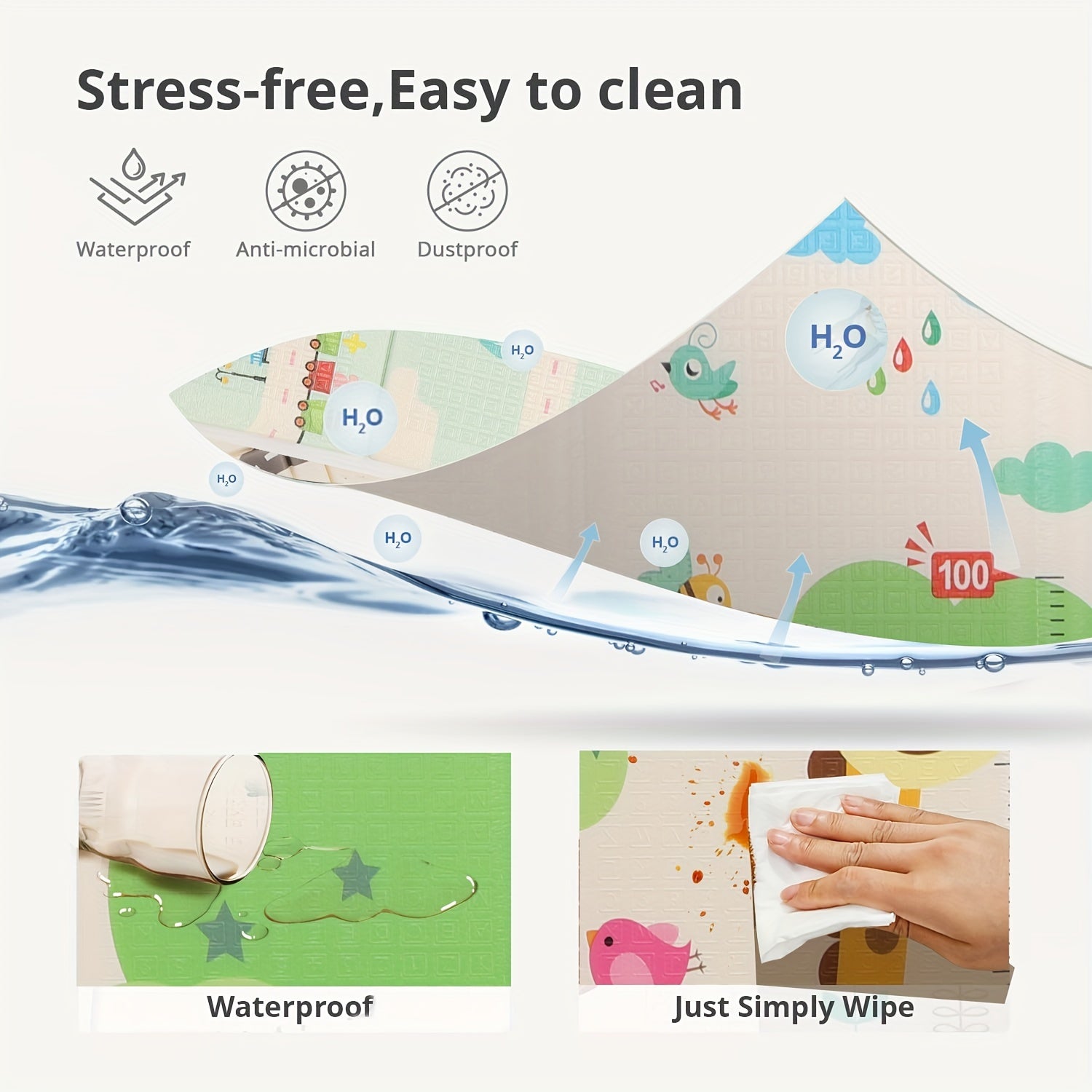 Tapis de Jeu Éducatif – Apprends et Grandis avec les Animaux et la Nature