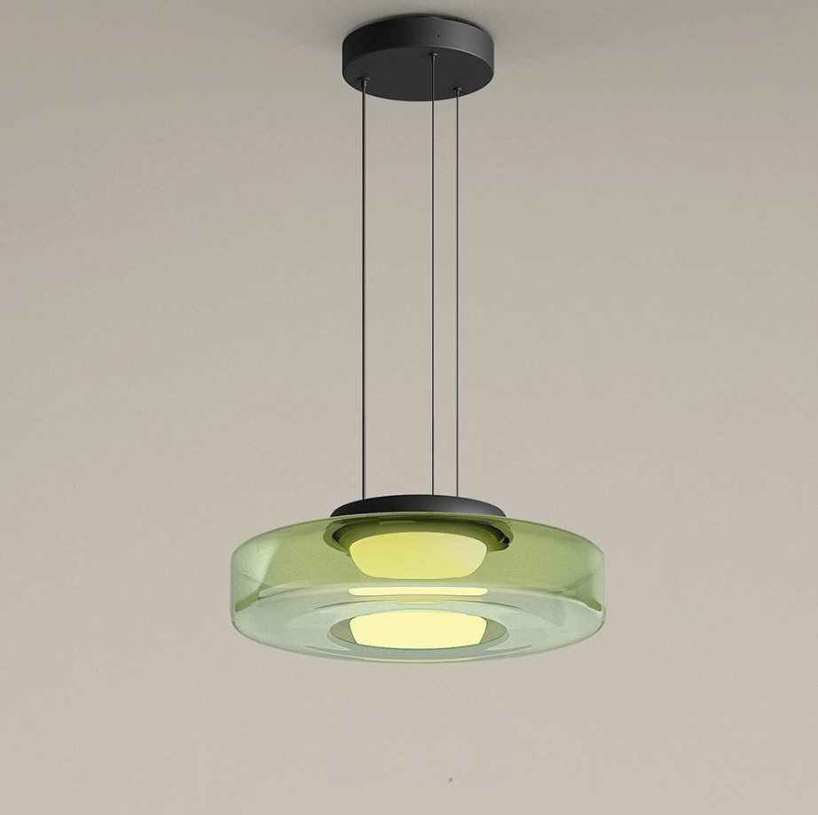 Suspension en Verre de Style Bauhaus pour Îlot de Cuisine et Salle à Manger