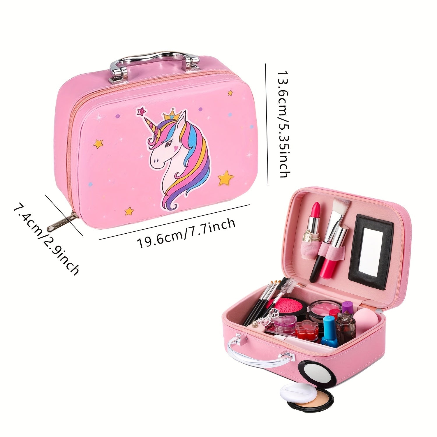 Trousse de Maquillage Deluxe Licorne – Vraies Cosmétiques et Accessoires pour Filles