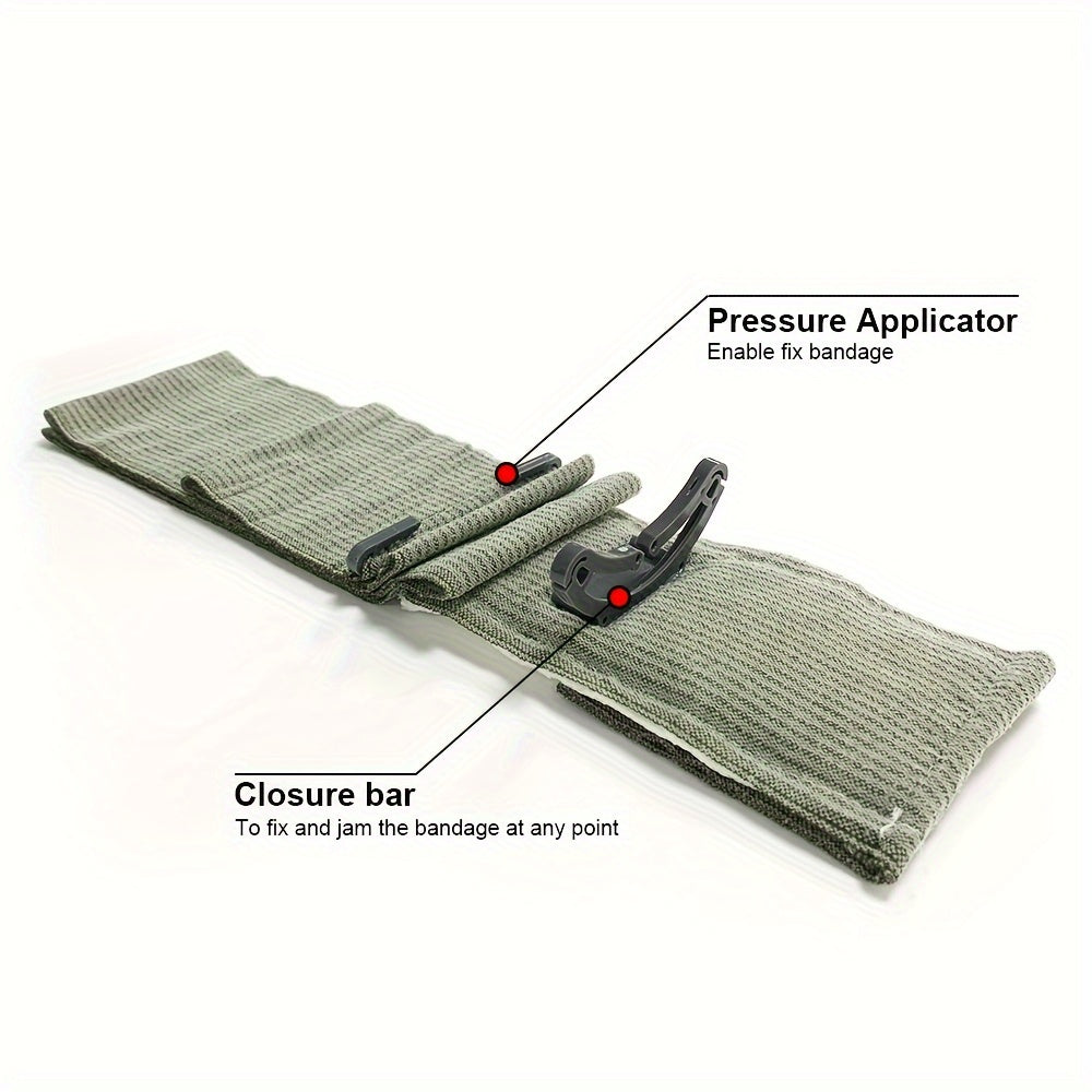 Bandage Élastique de Premiers Secours avec Coussin de Plaie Stérile – Convient Universellement pour l'Usage en Extérieur et à Domicile