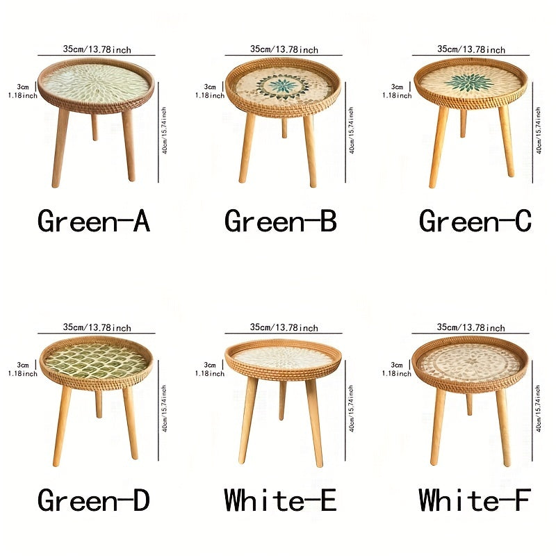 Table d'appoint en rotin scandinave - Elin