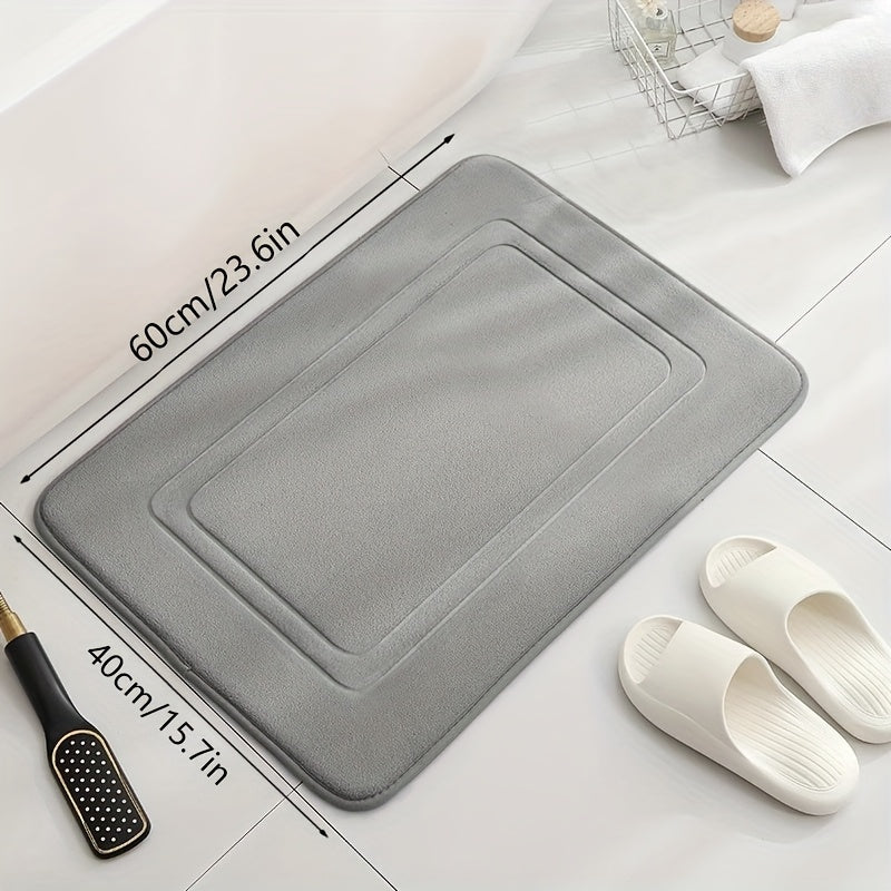 Tapis de Bain en Mousse à Mémoire – Doux, Absorbant et Séchant Rapidement