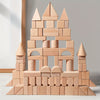 Ensemble de Blocs de Construction en Bois Naturel - Pour un Jeu Créatif et Éducatif