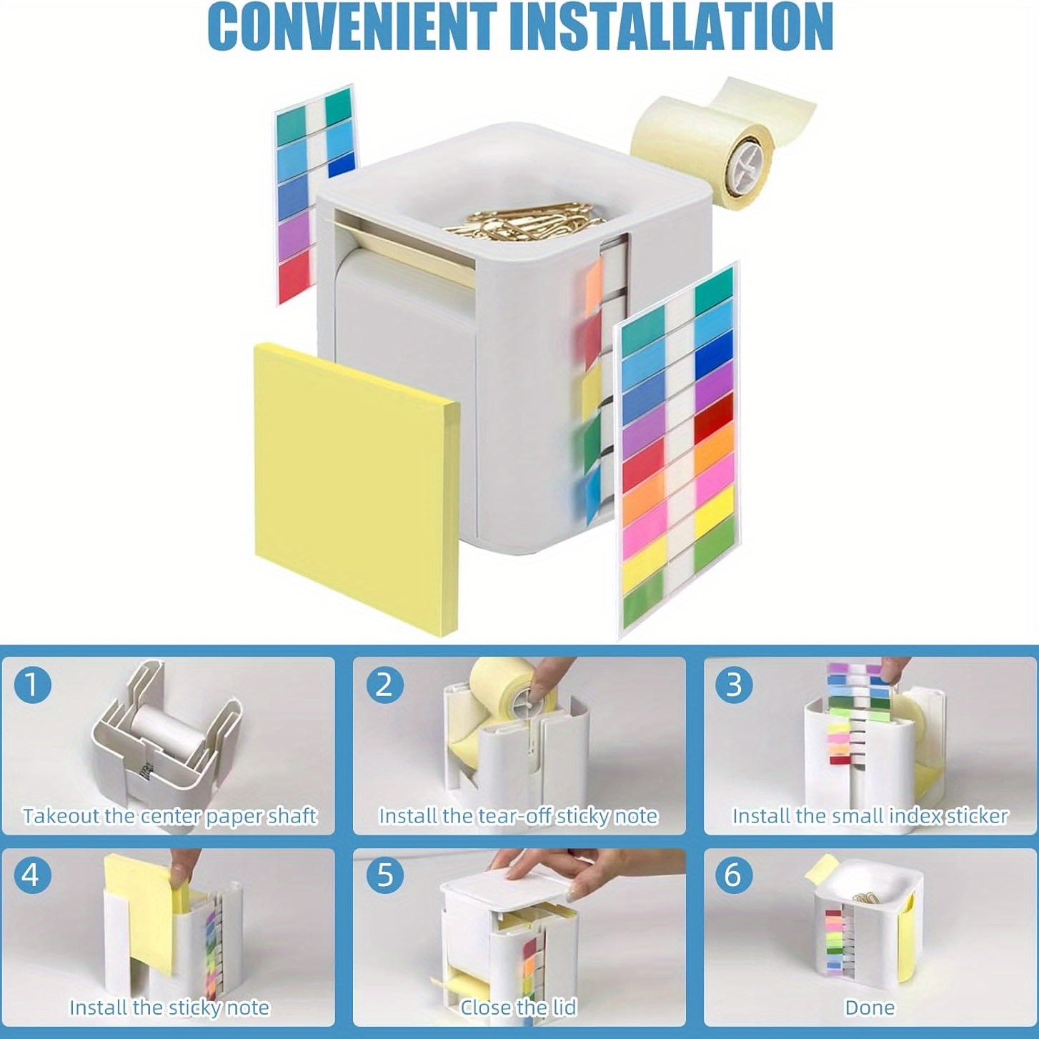 SmartCube Distributeur de Notes – Organisation Tout-en-Un pour votre Bureau
