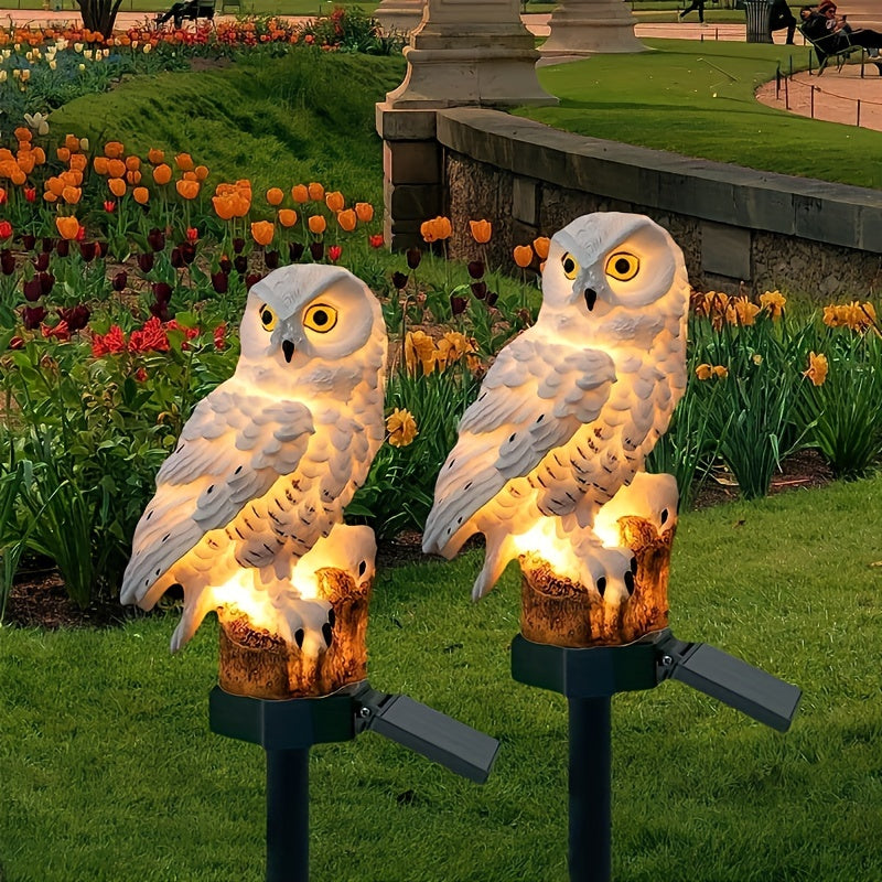 LuxeAura Lumière de Jardin Solaire LED Hibou | Transformez votre jardin avec une illumination enchanteresse pour une ambiance sereine