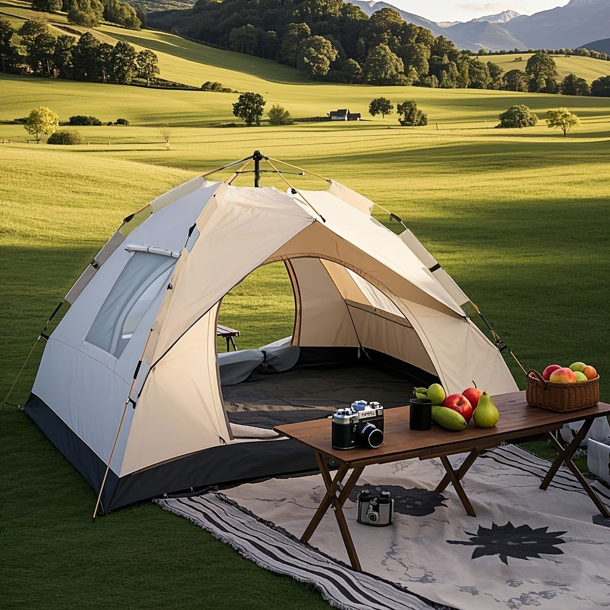 Tente de Camping Pliable Automatique – Confortable et Durable pour Aventures en Plein Air