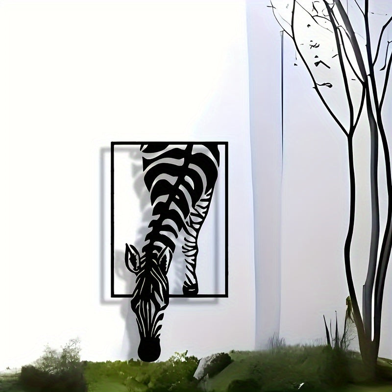 Décoration Murale Silhouette de Zèbre - Élégance Stylée pour Votre Espace