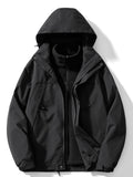 Veste 3 en 1 Outdoor Imperméable et Coupe-Vent avec Capuche Détachable