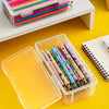 Boîte de Rangement Transparente - Pratique et Durable pour Fournitures Scolaires