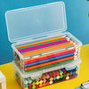 Boîte de Rangement Transparente - Pratique et Durable pour Fournitures Scolaires