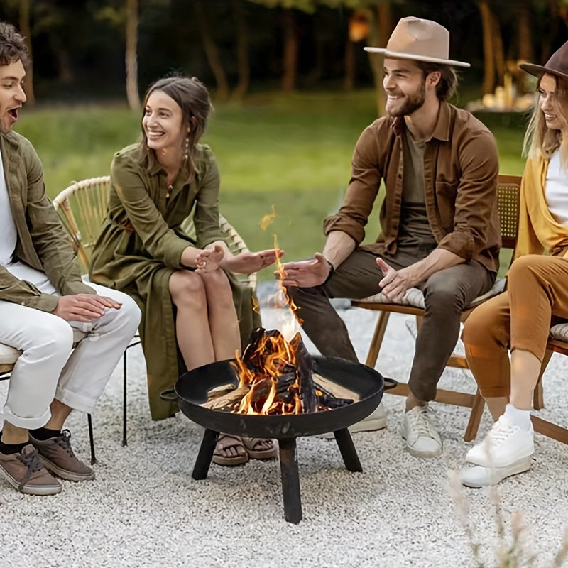 Bassin de Feu en Fonte – Idéal pour Barbecue, Camping et Éclairage de Jardin