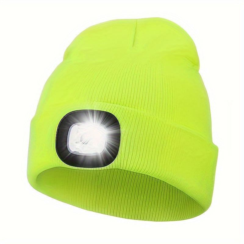 Bonnet Unisexe avec Lumière LED – Éclairage Pratique pour les Promenades Nocturnes