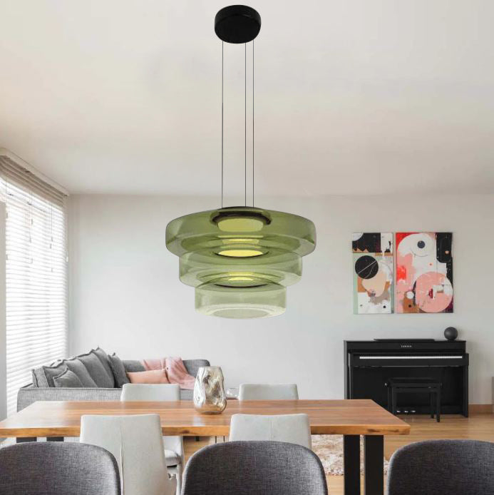 Suspension en Verre de Style Bauhaus pour Îlot de Cuisine et Salle à Manger