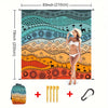 TropiComfort Tapis de Plage Oversized – Spacieux, Durable et Résistant au Sable