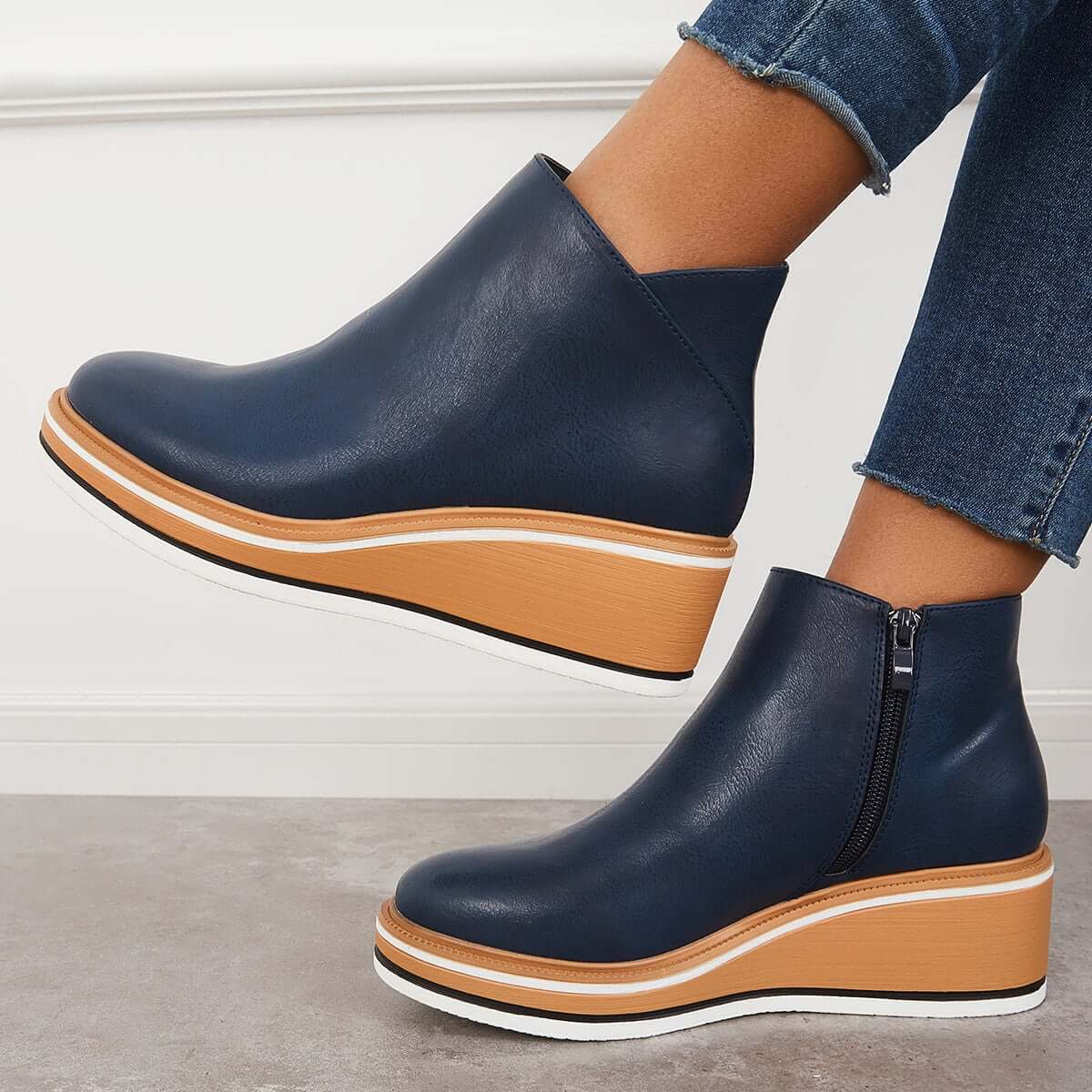 Bottines Tendances pour Femmes avec Fermeture Éclair et Talon - Alessia