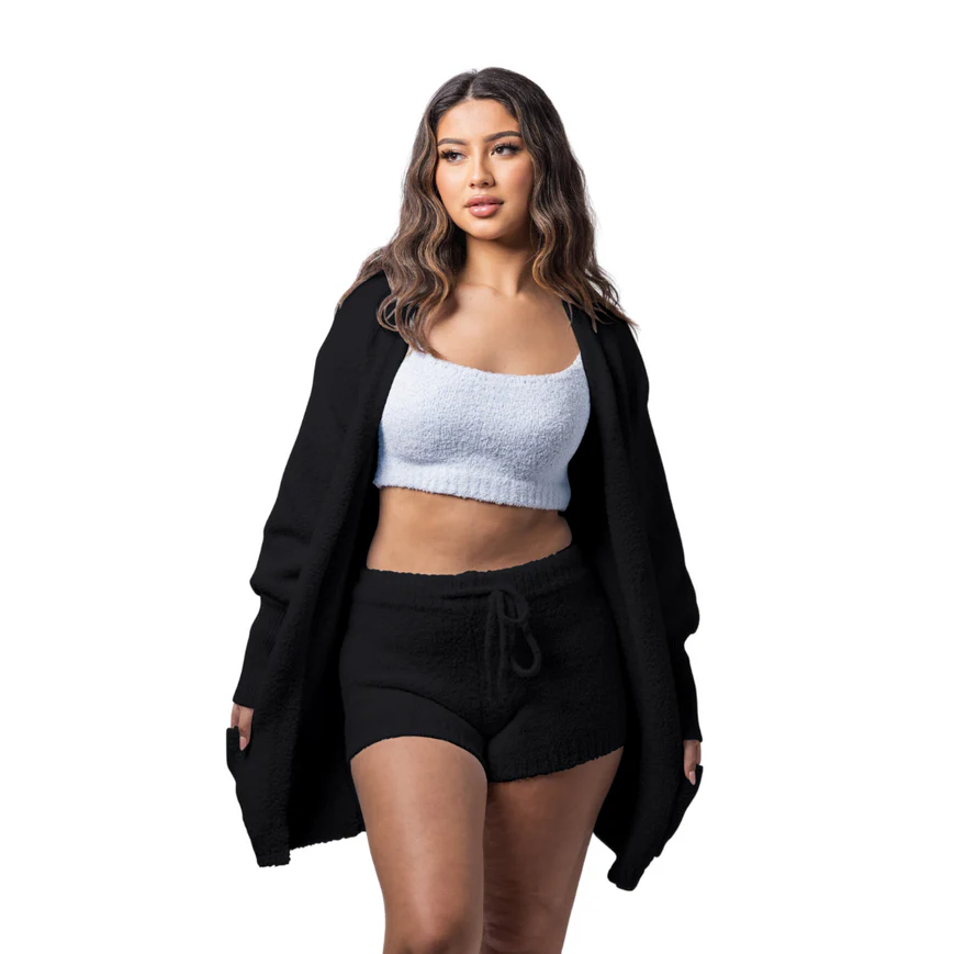 CozyVibe | Se sentir détendu, chic et à l'aise sans effort dans cet ensemble de pyjamas